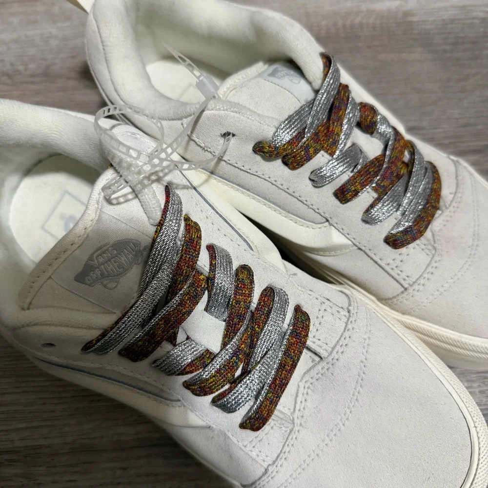Vans Old Skool Chunky Platform White Sneakers Double Lace NEW NWT